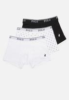 POLO - Classic knit boxer 3 pack - white & black
