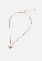 Rubi - Treasures short pendant necklace  - gold cherub