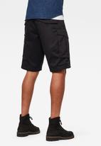 G-Star RAW - Rovic zip relaxed 1\2 zip shorts - black