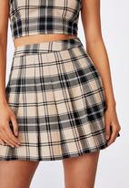 Factorie - Pleated skirt - neutral & black 