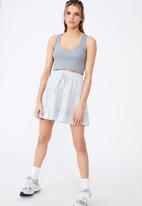 Factorie - Textured tiered skirt - slate grey