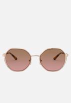 Michael Kors Eyewear - Porto irregular sunglasses - brown & pink