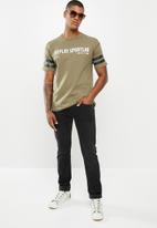 Replay - G.dyed cotton jersey tee - olive