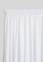 Sixth Floor - Slub lined taped curtain - white