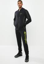 Champion - Hooded full zip track suit - black & yellow 