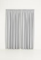 Sixth Floor - Slub lined taped curtain - grey