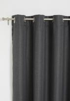 Sixth Floor - Metro self-lined eyelet curtain 2 pack - charcoal