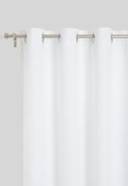 Sixth Floor - Slub lined eyelet curtain - white