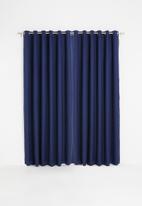 Sixth Floor - Metro self-lined eyelet curtain 2 pack - navy blue