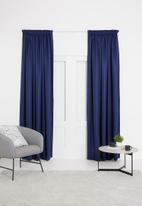 Sixth Floor - Metro self-lined taped curtain - navy