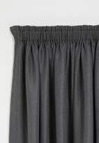 Sixth Floor - Metro self-lined taped curtain - charcoal grey