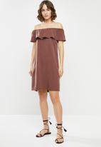 Vero Moda - Mia flounce summer dress - brown