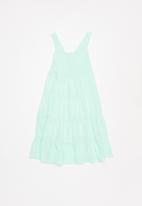 POP CANDY - Patterned tiered dress - green