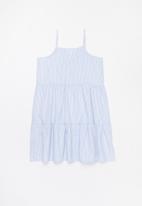 Superbalist - Tiered summer dress - blue & white