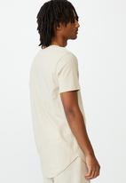 Factorie - Curved T-shirt - beige