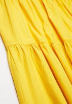 Superbalist - Girls tiered cotton dress - yellow
