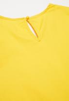 Superbalist - Girls tiered cotton dress - yellow
