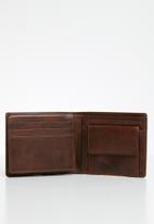 POLO - Etosha wallet coin billfold w top card flap - brown