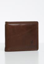POLO - Kenya smalls billfold money clip wallet - brown