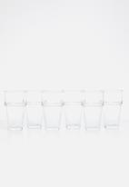 Excellent Housewares - Tapered drinking glass set of 6