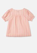 Free by Cotton On - Pippa puff sleeve top - pink