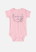 UP Baby - Soft jersey cotton bodysuit - pink