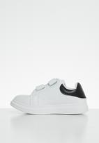 POP CANDY - Boys strap sneaker  - white & black