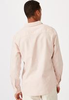 Cotton On - Linen cotton long sleeve shirt - powder pink