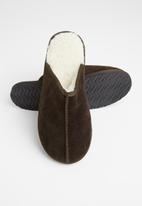 Karu - Mule suede wool inner slipper - brown 
