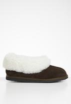 Karu - Cosy suede wool inner slipper - brown
