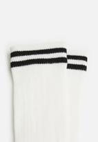 POP CANDY - Basic stripe socks - white