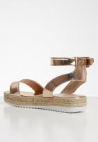 Ankle strap flatform sandal - rose gold metallic Seduction Sandals & Flip Flops | Superbalist.com
