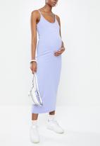 Missguided - Maternity missguided embroidery cami maxi dress - blue
