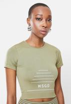 Missguided - Missguided seamless crop T-shirt - green