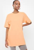 Missguided - Washed oversize tee - peach