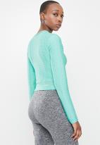 Missguided - Textured long sleeve top - blue