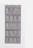 Sixth Floor - 20 pocket over door organizer - light grey