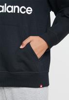 New Balance  - Essentials stacked logo oversized hoodie - black