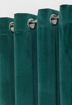 Sixth Floor - Velvet eyelet curtain 2 pack - teal green