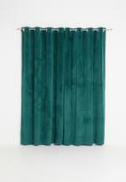 Sixth Floor - Velvet eyelet curtain 2 pack - teal green
