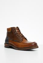 POLO - Dean leather chukka boot - brown & navy