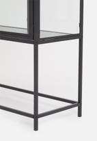 Sixth Floor - Seaford glass cabinet - black & glass