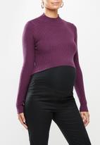 Glamorous - Maternity high neck knit- purple
