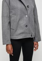 edit - Lapels melton jacket - grey
