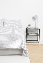 Sixth Floor - Check polycotton bedding pack - black & white