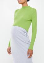 Glamorous - Maternity high neck knit - green