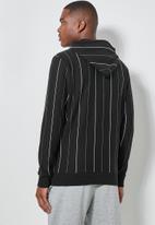 Superbalist - Maddox stripe pullover hoodie - black & white 