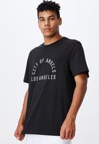 Factorie - Regular graphic t shirt - black