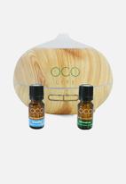 OCO Life  - The Zen - Light Wood Diffuser with 2 Oils Breathe & Reawaken