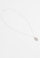 Superbalist - Sterling silver oval pendant necklace - silver 
